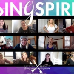 A collage of sINgSPIRE participants singing over Zoom