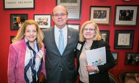 Advocates pose with Rep. McGovern during 2015's March on the Hill.